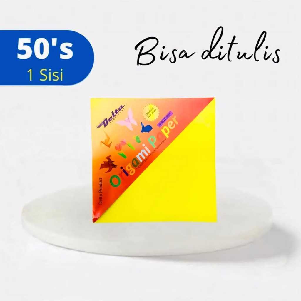 Jual Delta Kertas Lipat Origami 16 x 16 1 Pak Isi 50 Lembar Bisa ...