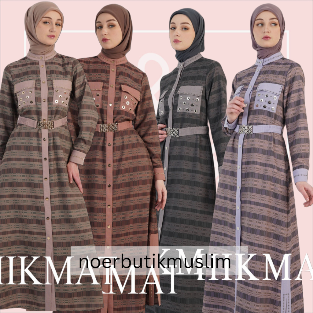 Jual Hikmat Fashion Original C1345 Abaya Hikmat satu set dengan hijab ...