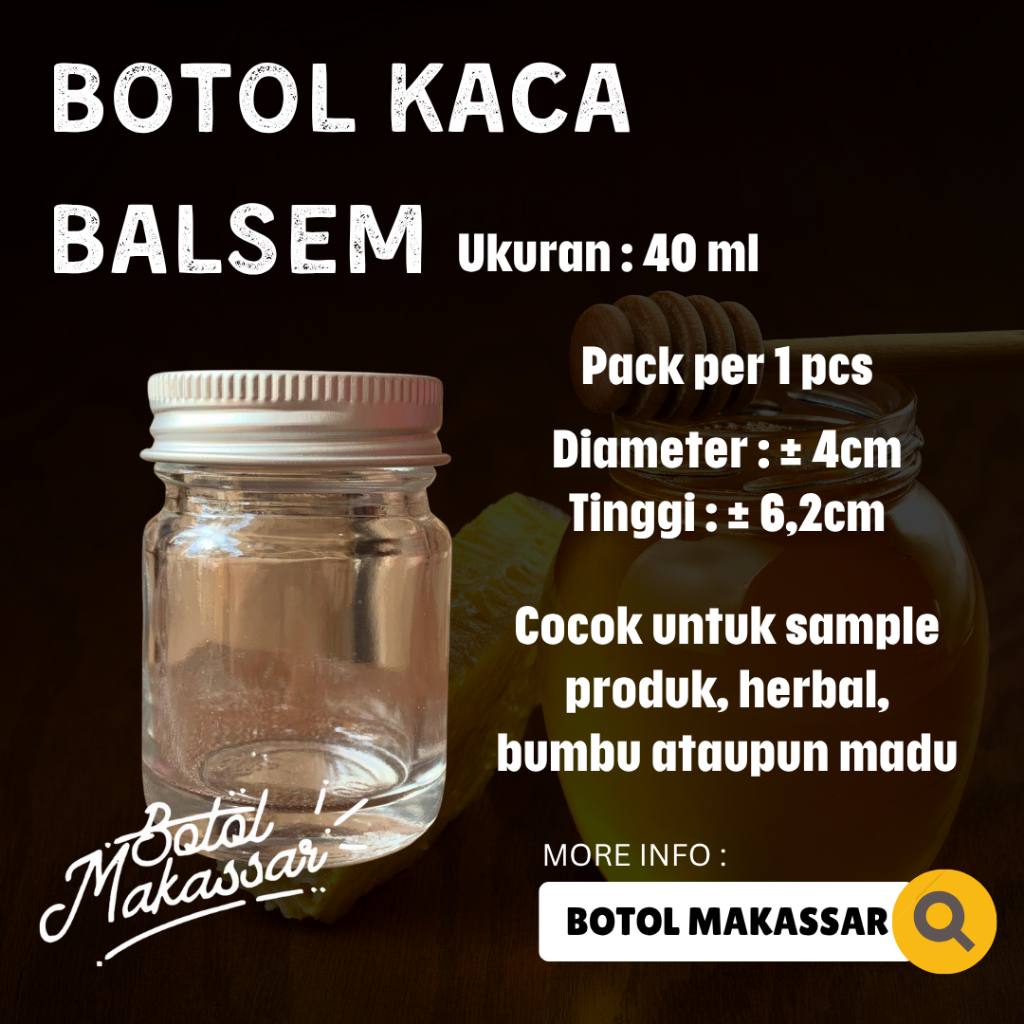 Jual Botol Kaca Mini Ukuran 40 ml Model Simple | Shopee Indonesia