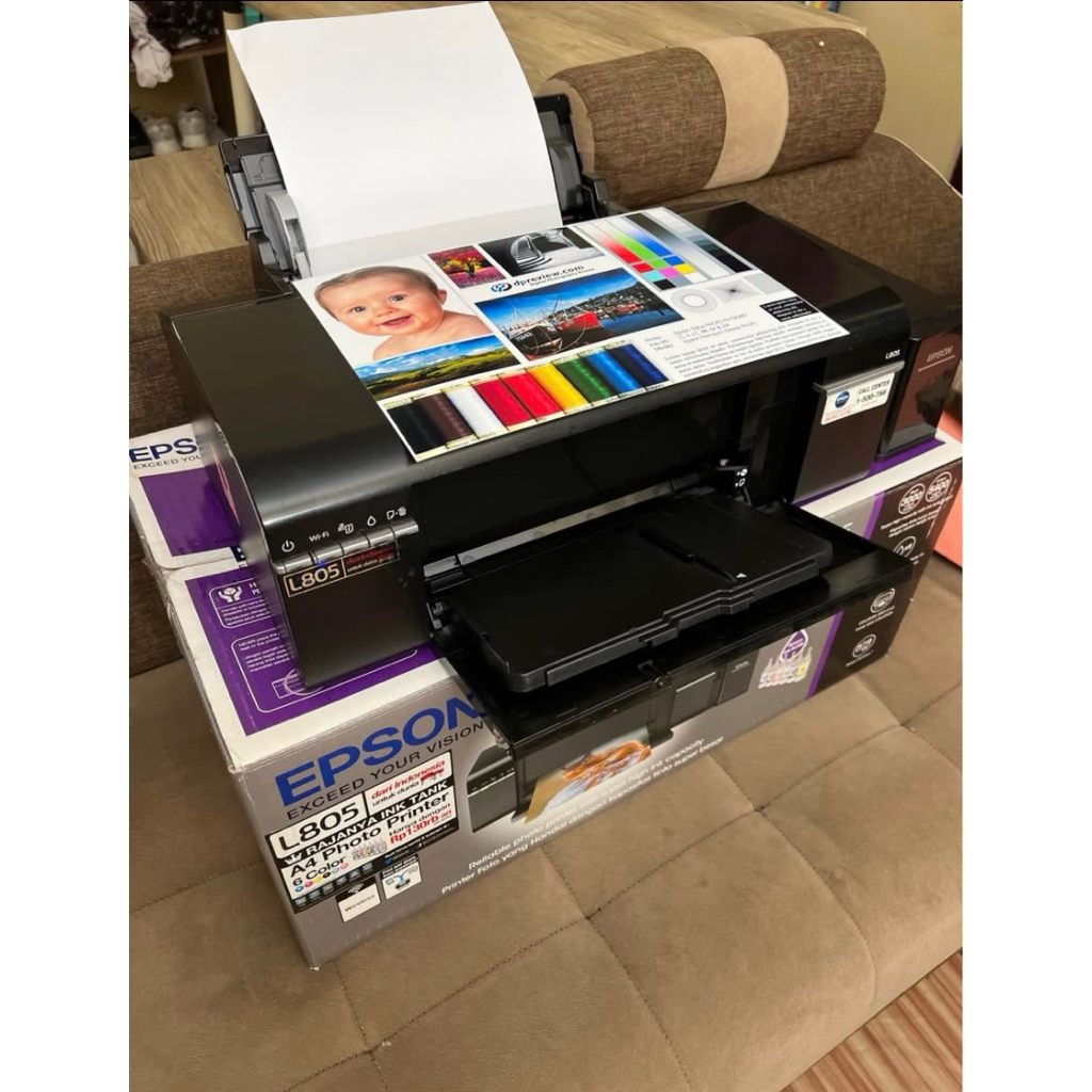 Jual printer epson L805/L800 CD CARD ID CARD printer 6 color | Shopee ...