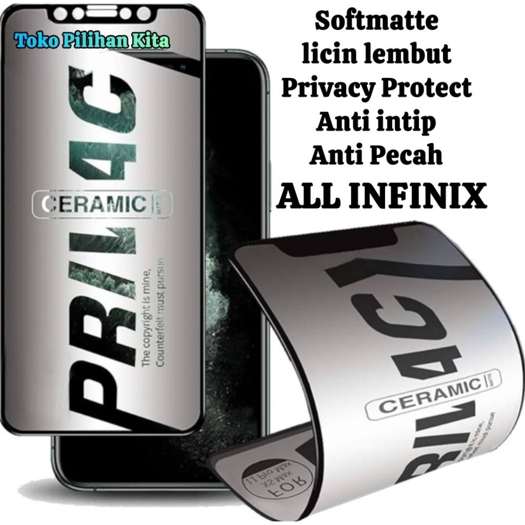 Jual anti gores spy matte anti intip all type Infinix smart hot note 1 ...