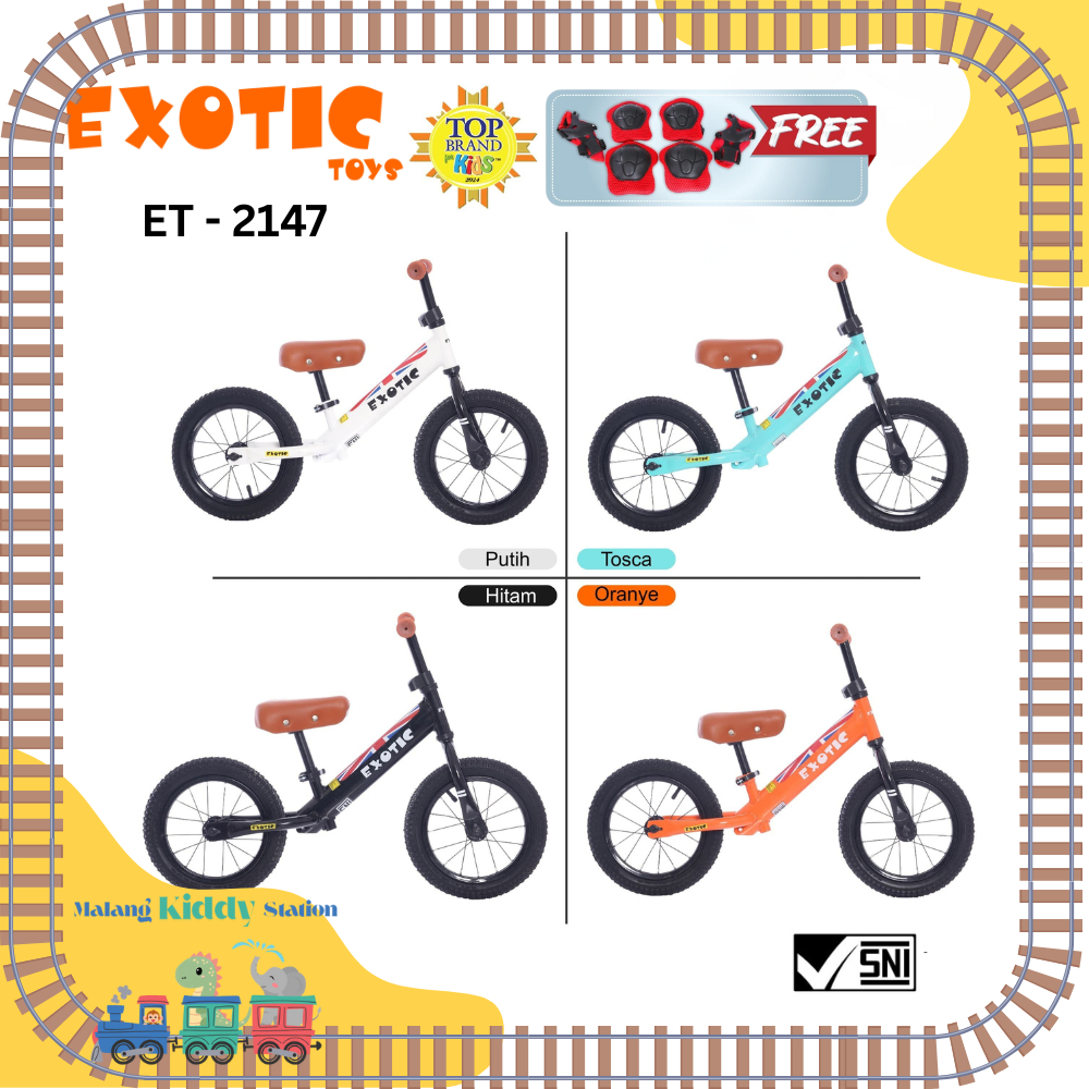 Jual Sepeda Anak 2 Tahun Push Balance Bike Exotic ET-2147 | Shopee ...
