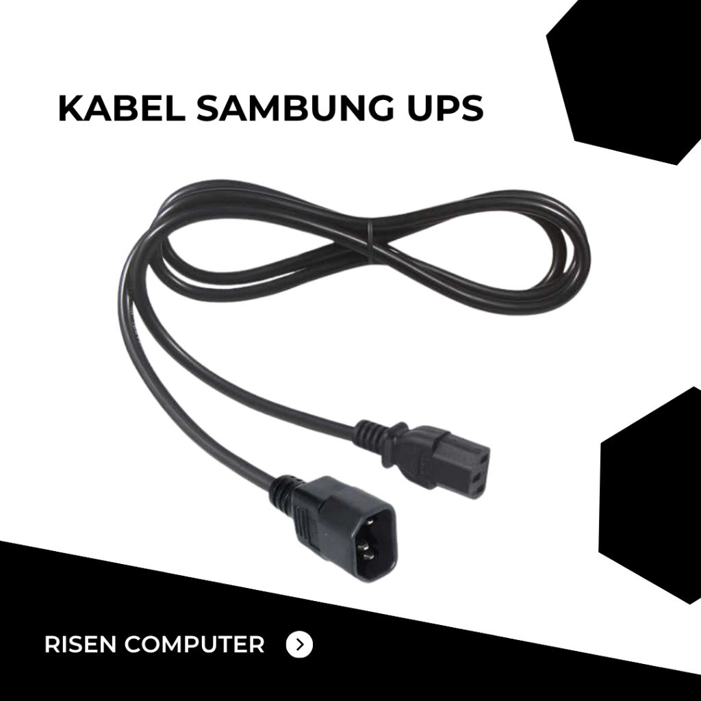 Jual KABEL POWER SAMBUNGAN UPS Pc Colokan 3 Pin Monitor Komputer Murah ...