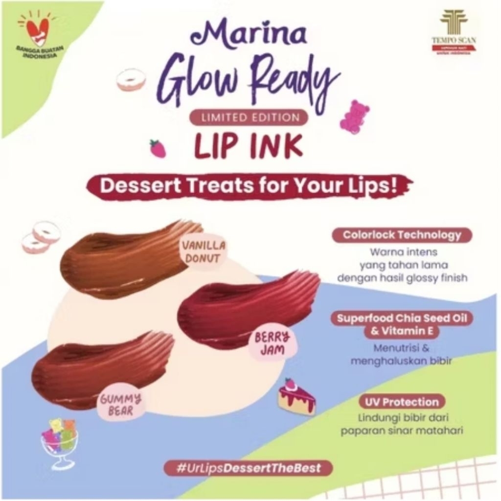 Jual MARINA LIP INK GLOW READY 4 ML | Shopee Indonesia