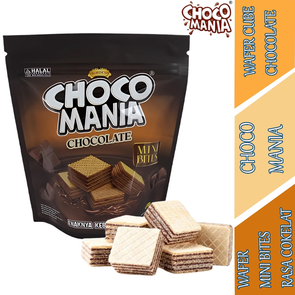 Jual Wafer Mini Bites Rasa Cokelat - Choco Mania - Wafer Cube Chocolate ...