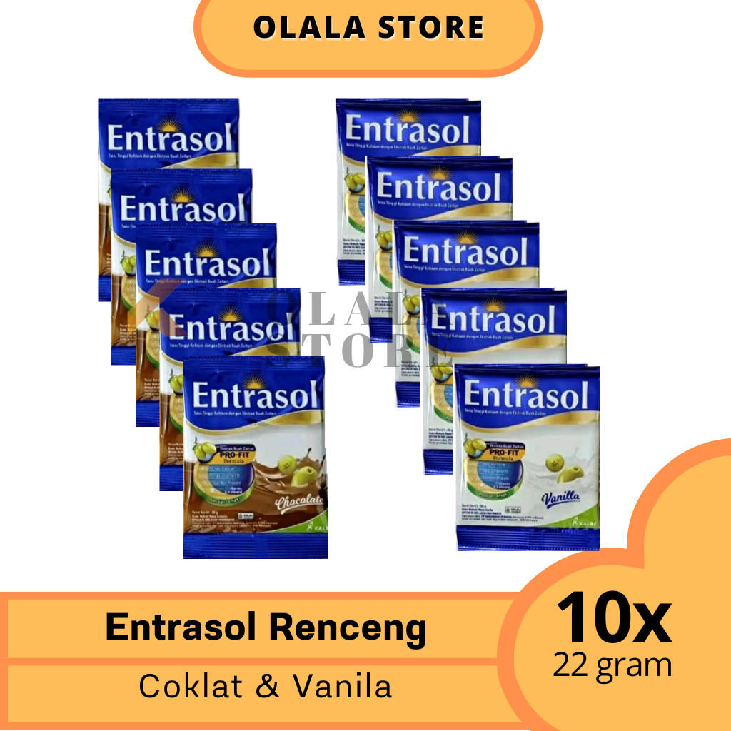 Jual Entrasol Renceng isi 10 Sachet / Susu Bubuk Tinggi Kalsium ...