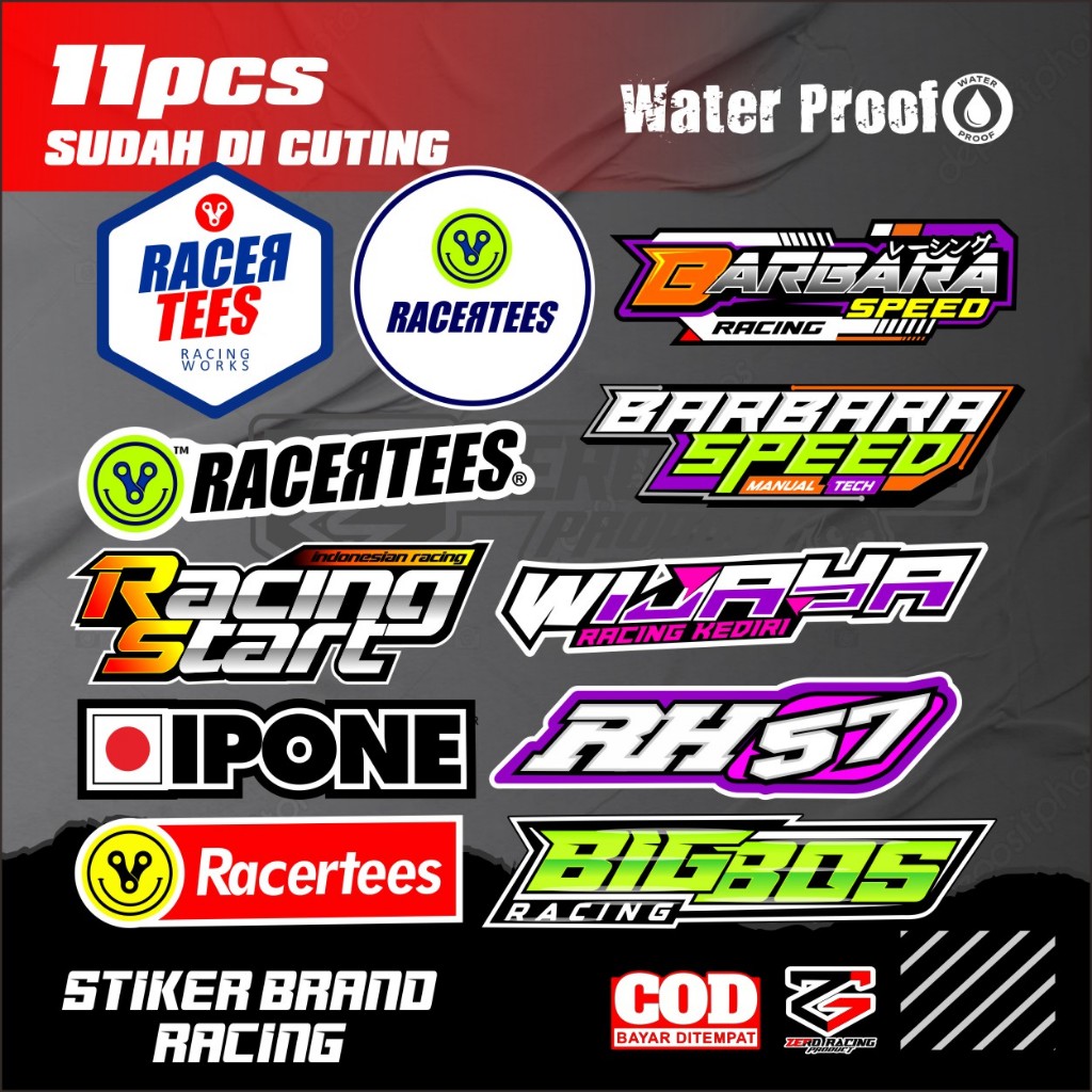 Jual Sticker Stiker Racing Ready Bahan Vinyl Stiker Bengkel Barbar ...