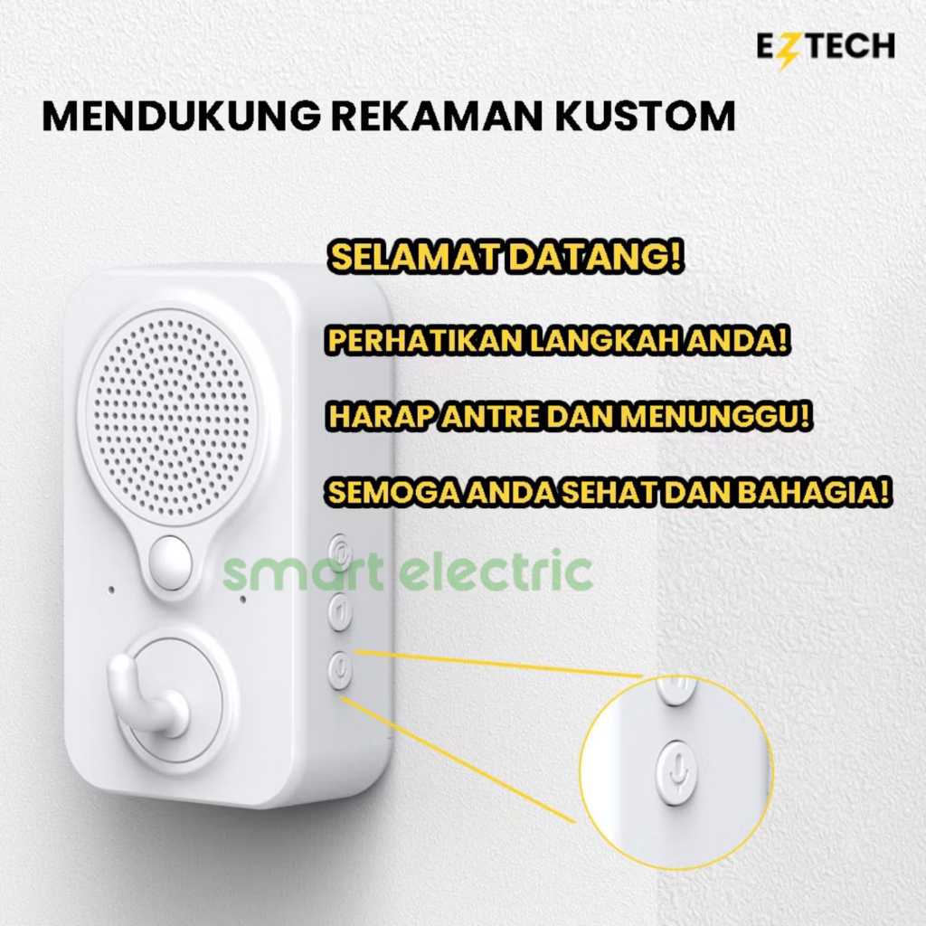 Jual Eztech Bel Pintu Toko Sensor Gerak Infrared Motion Otomatis Bunyi ...