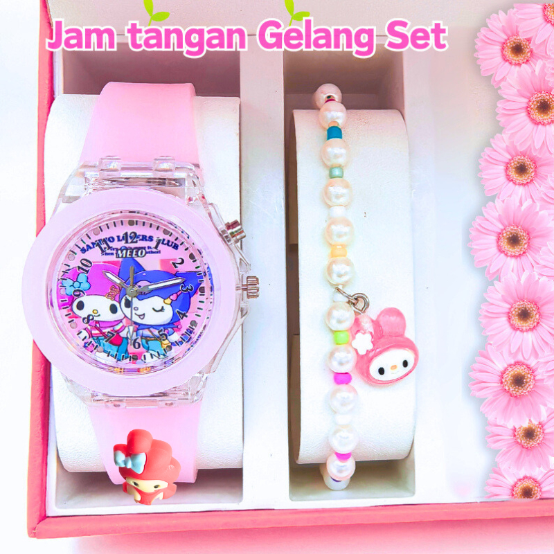 Jual Jam tangan anak perempuan with Cartoon box unicorn Watch jam