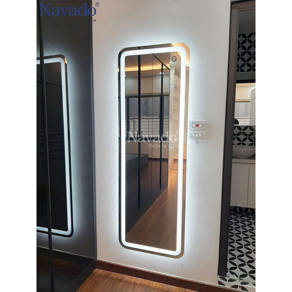 Jual Kaca Cermin Aesthetic Full Body Led Gantung persegi Kamar Mandi ...