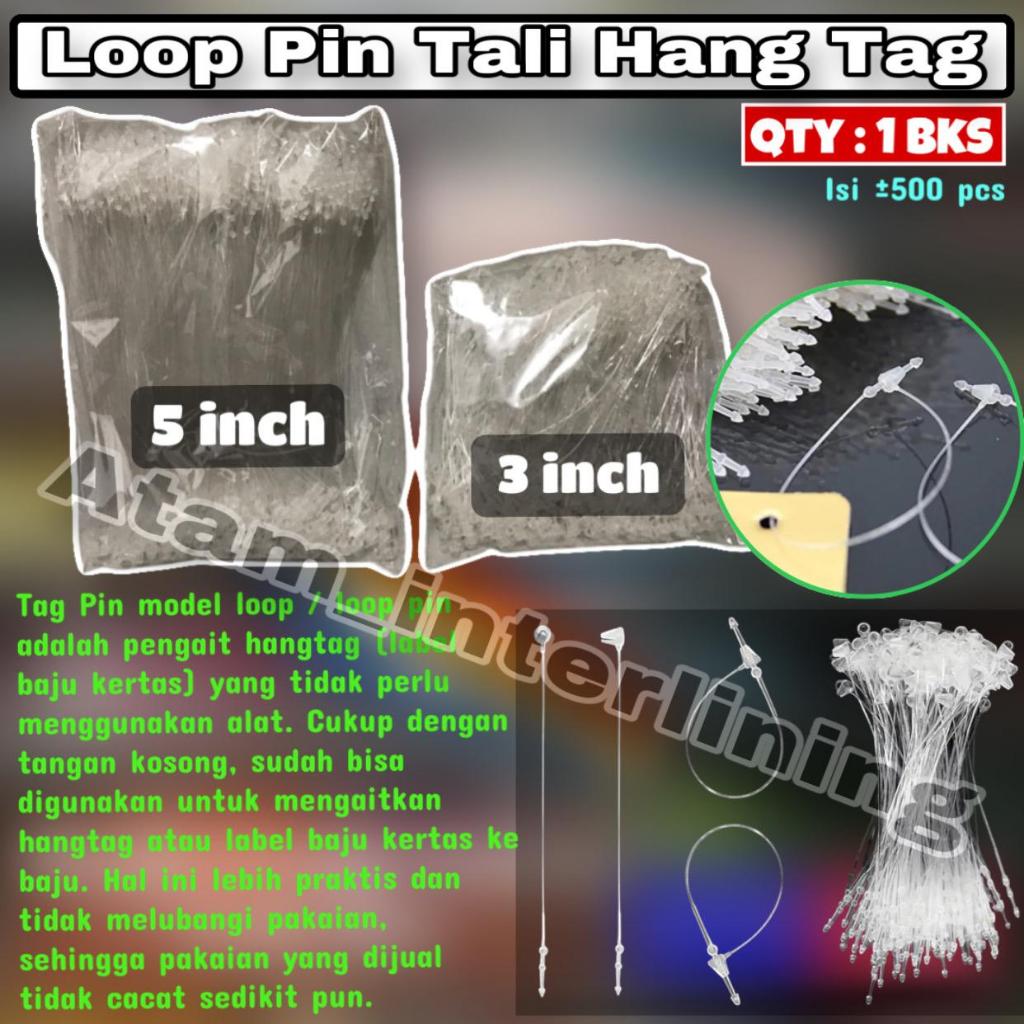 Jual 1 Bungkus Loop Pin Lock Pin Hang Tag Label isi ±500 pcs | Tali Lop ...