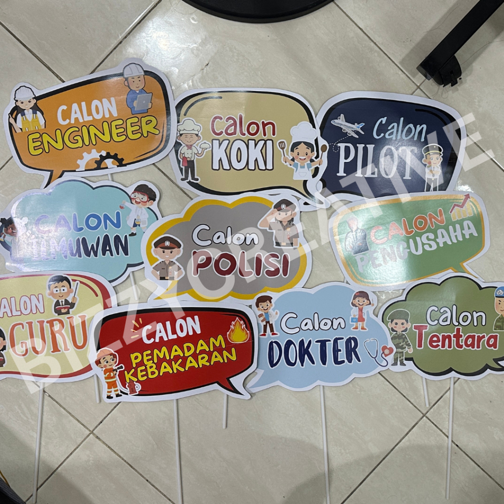 Jual (READY STOK) CITA-CITA PROFESI PROPERTI PROPS PHOTOBOOTH WISUDA ...