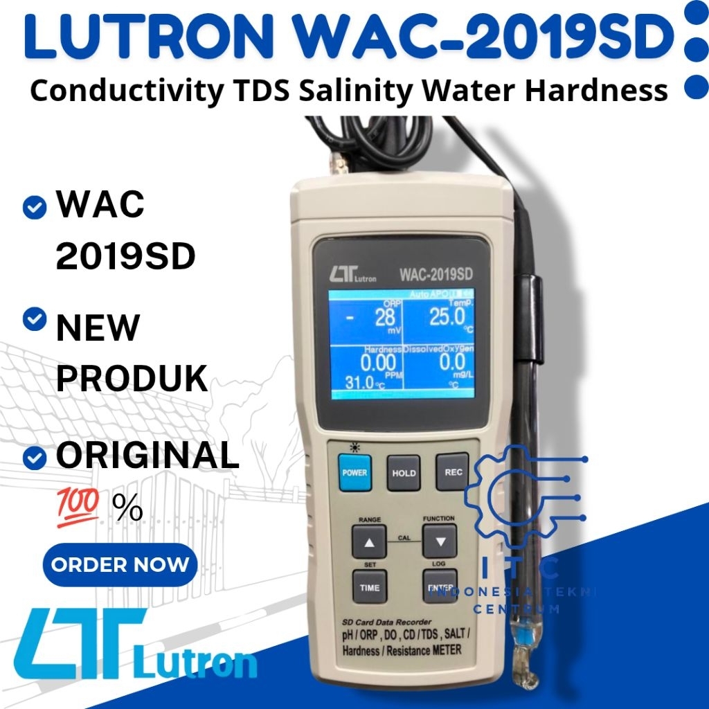 Jual Lutron WAC-2019SD Conductivity TDS Salinity Water Hardness ...