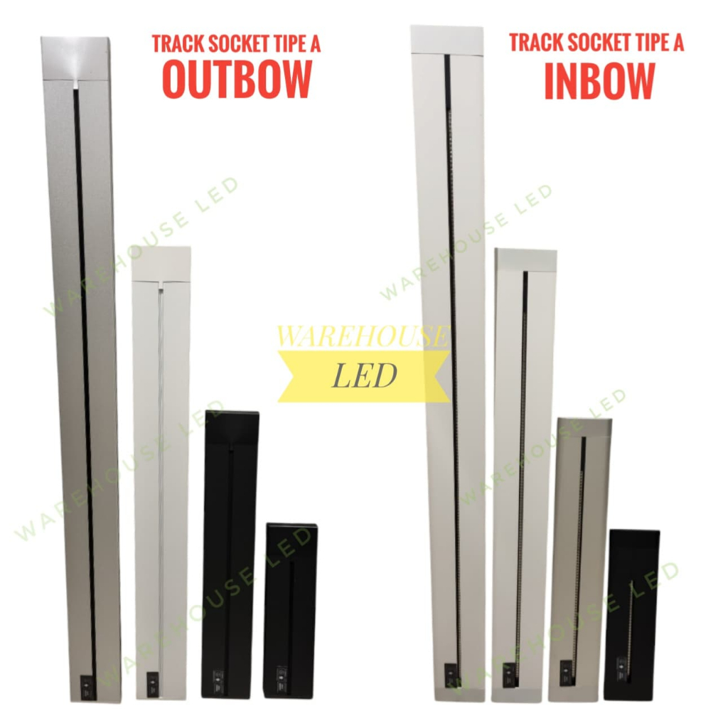 Jual Stop Kontak Meja Rell Track Socket Rel Inbow Outbow Silver Hitam ...