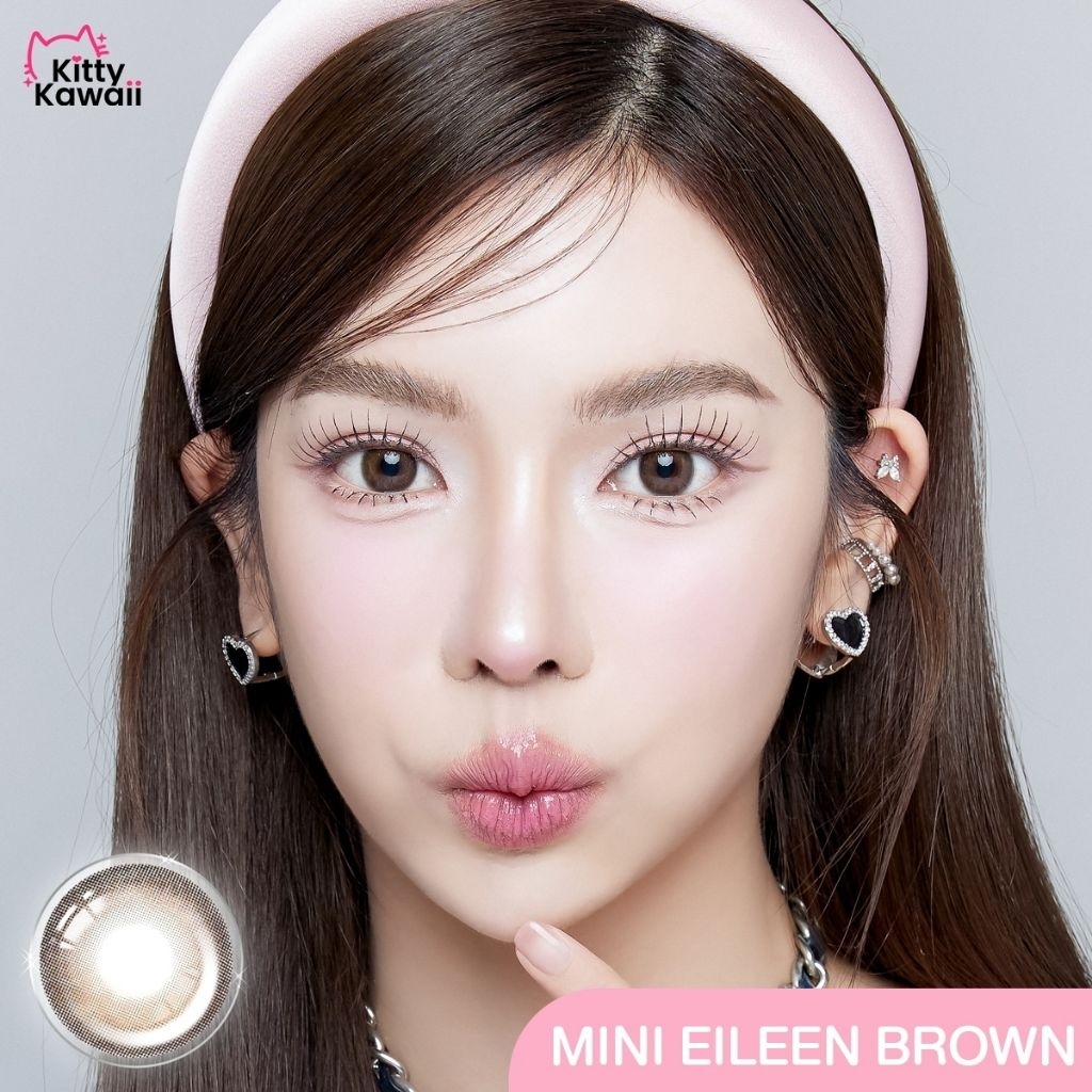 Jual Softlens Mini Eileen Gray Grey Kitty Kawaii Normal Minus
