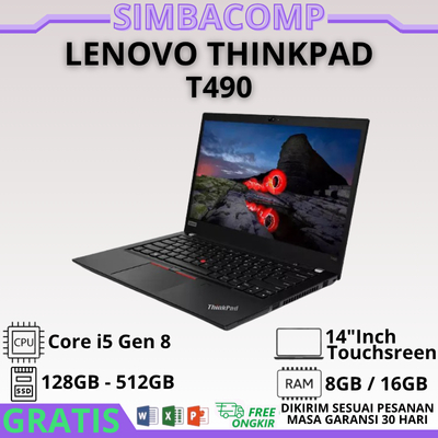 Jual Lenovo Thinkpad T490 Core i5 Gen 8 Ram 8GB / 16GB SSD 128GB ...