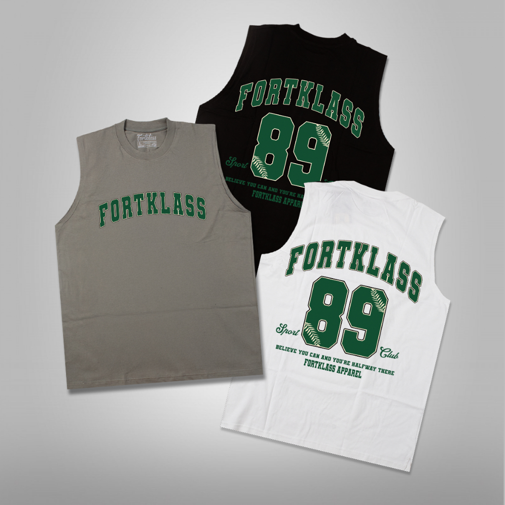 Jual Fortklass T-Shirt Kaos Singlet Oversize SPORTY Kaos Tanpa Lengan ...