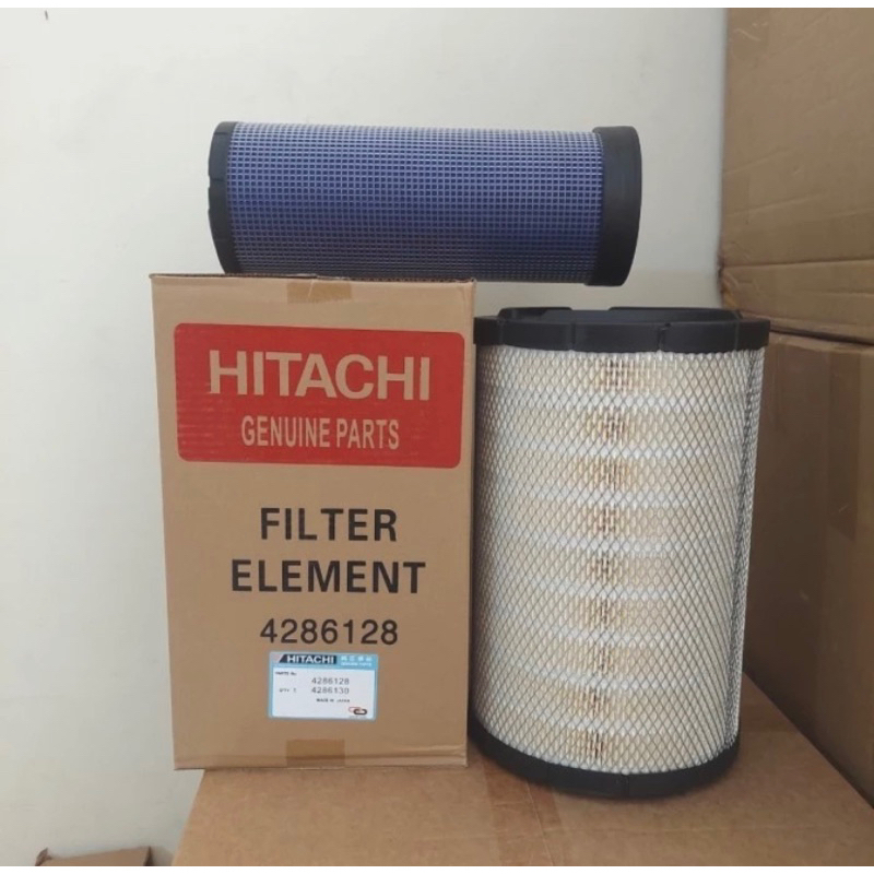 Jual FILTER UDARA Zx20 Zx210 HITACHI 4286128 4286130 1SET IN+OUT FILTER ...