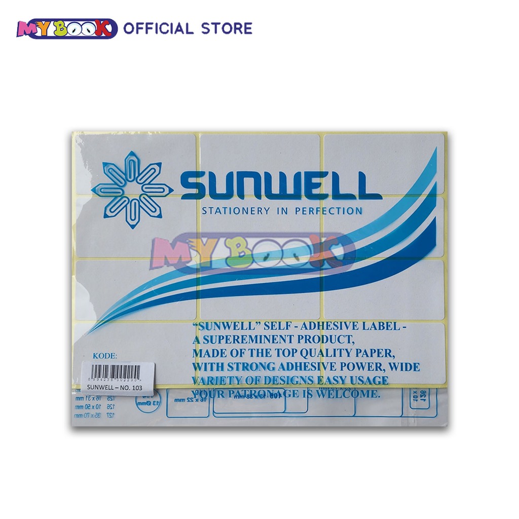 Jual Sunwell Label Nama Harga Polos No. 099 / 103 / 123 - 7 Lembar ...