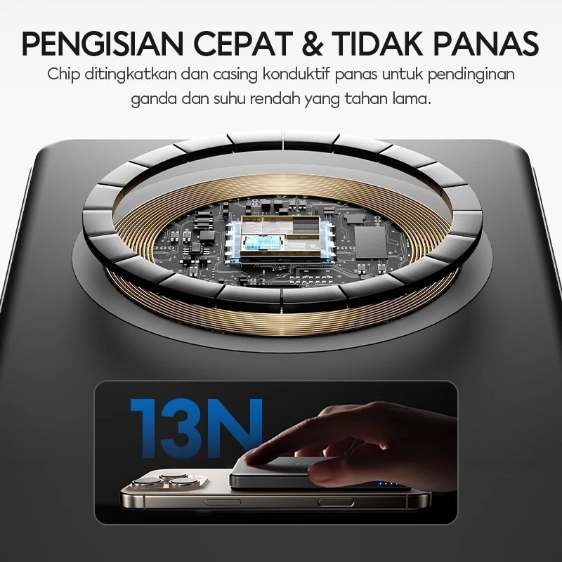 VIVAN Ultra Thin Wireless Powerbank 5.000mAh Magnetik 15W PD 20W VPB-W05 Garansi 18 Bulan