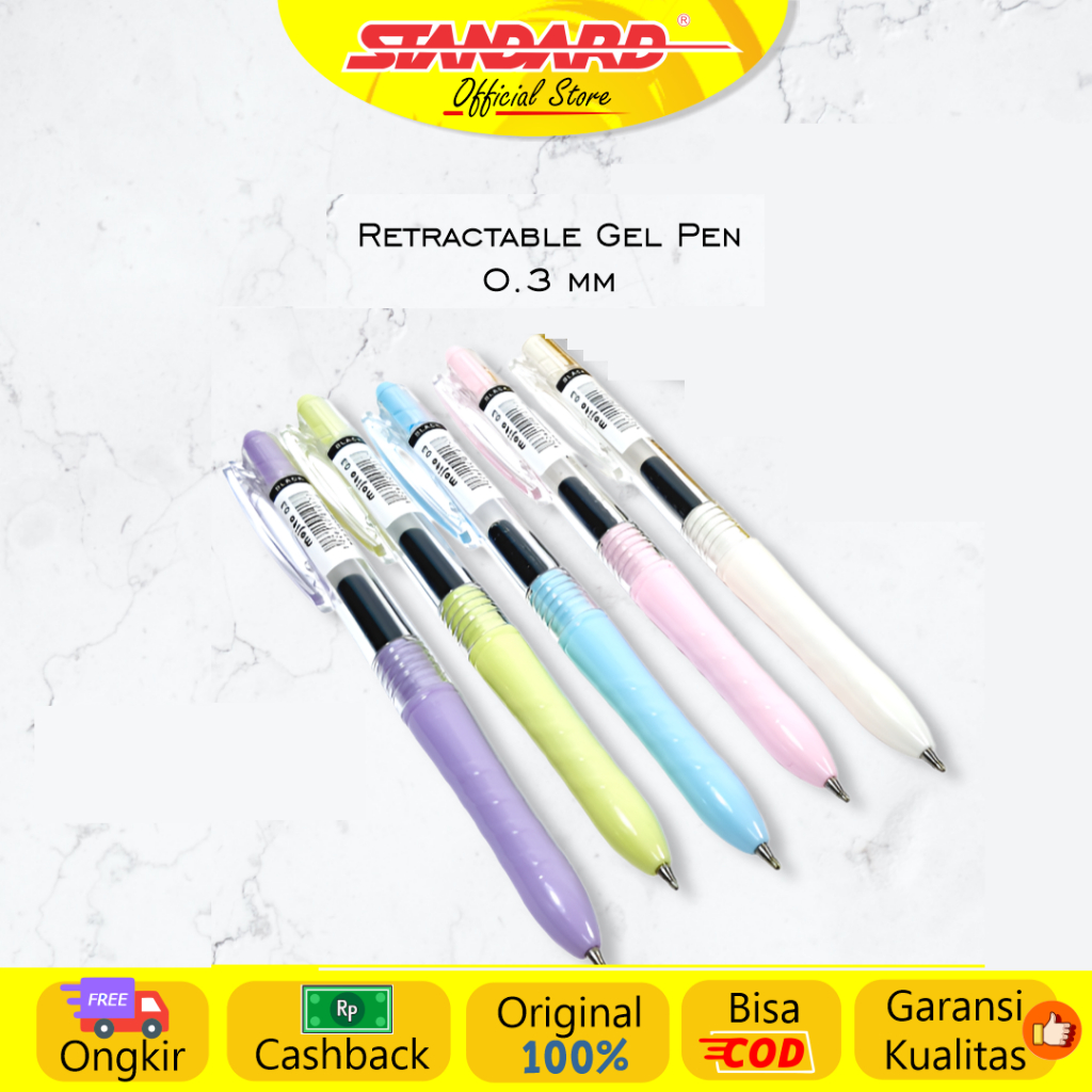 Standard - Pulpen Mojito 0.3 Isi 6 Pcs ( Alat Tulis / Pen / Ballpoint / Pena ) (4)