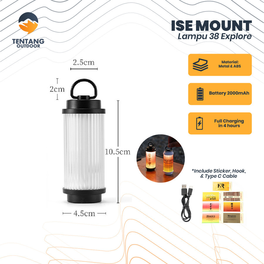 Lampu Camping 38 EXPLORE ISE MOUNT Lampu Tenda Hanging Tent Lamp Hiking Outdoor
