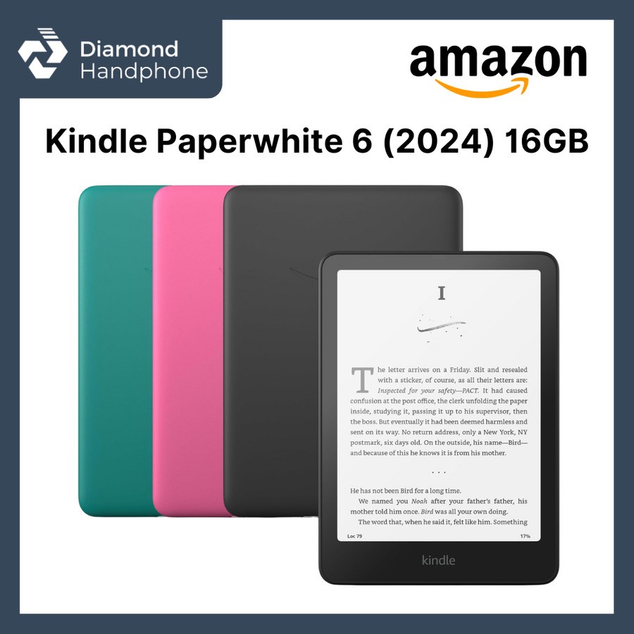 Jual Amazon Kindle Paperwhite 6 2024 16GB Gen 12th Black Jade Raspberry ...