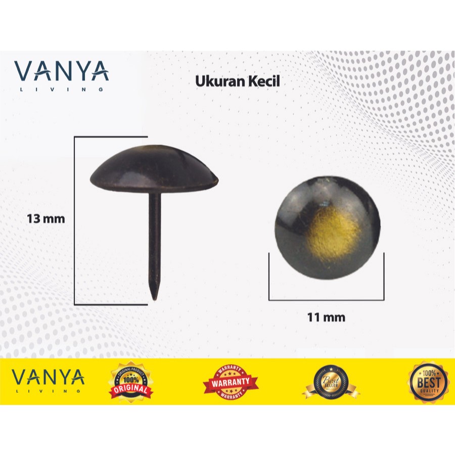 Jual PAKU MATA KUCING BLACK GOLD KECIL 11MM - BAHAN BAKU SOFA/AKSESORIS ...