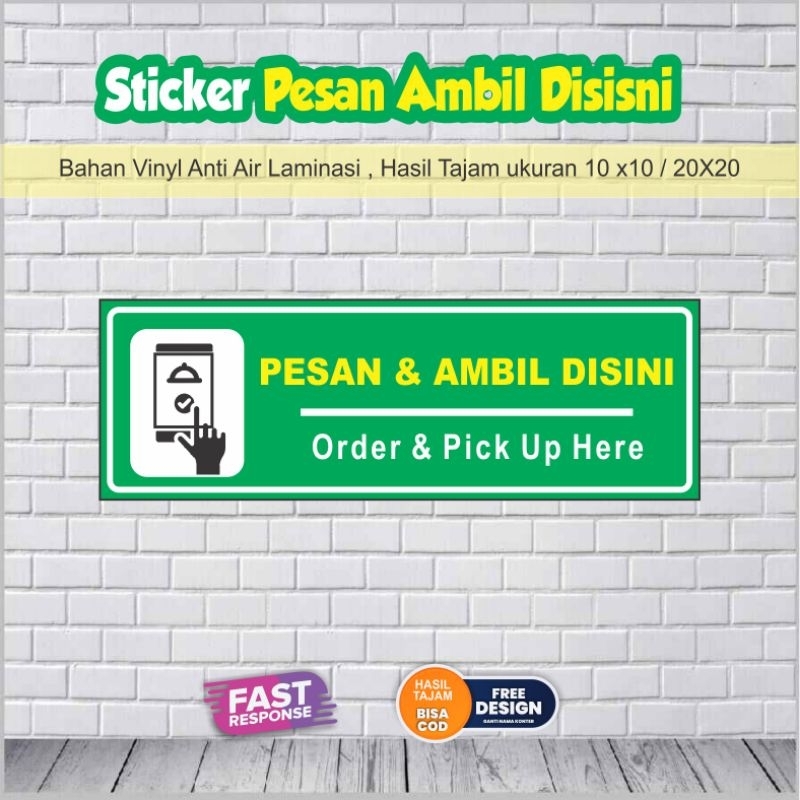 Jual Sticker Pesan Ambil Disini | Shopee Indonesia
