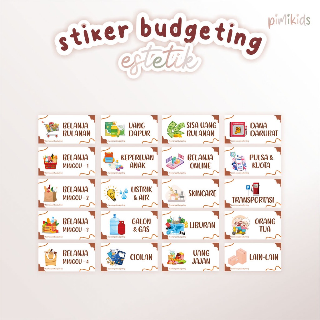 Jual STIKER BUDGETING WALLET ORGANIZER STIKER DOMPET KEUANGAN | Shopee ...