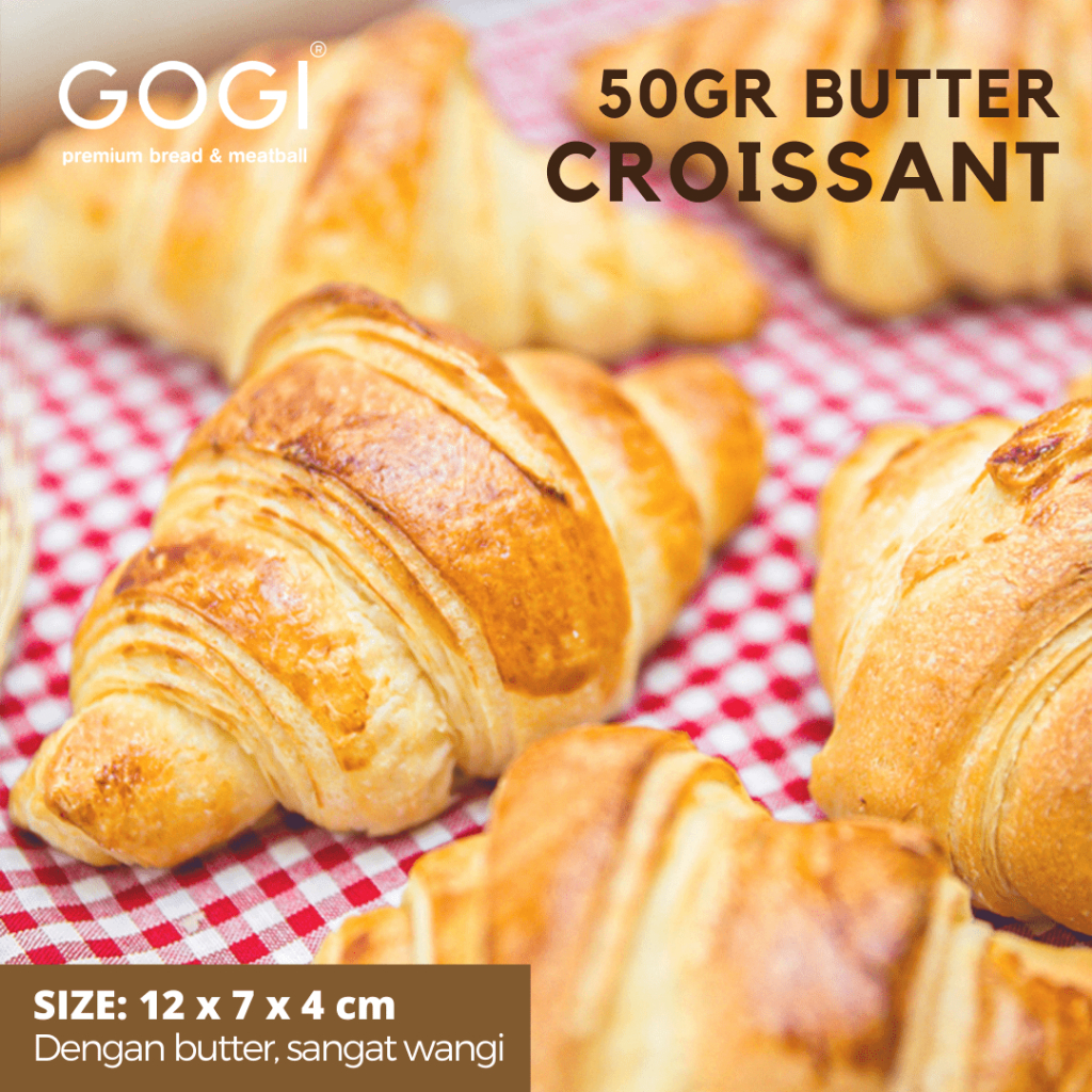 Jual Isi 5 Pcs Roti Full Butter Croissant 50gr Roti Croissant Full ...