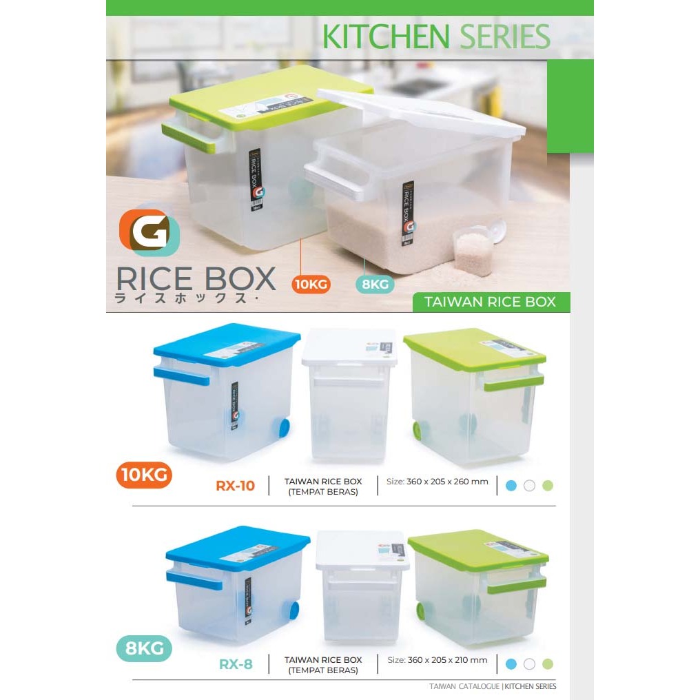 Jual RICE BOX RIZZO MEREK TAIWAN PLASTIK – BONUS GELAS BERAS | Shopee ...