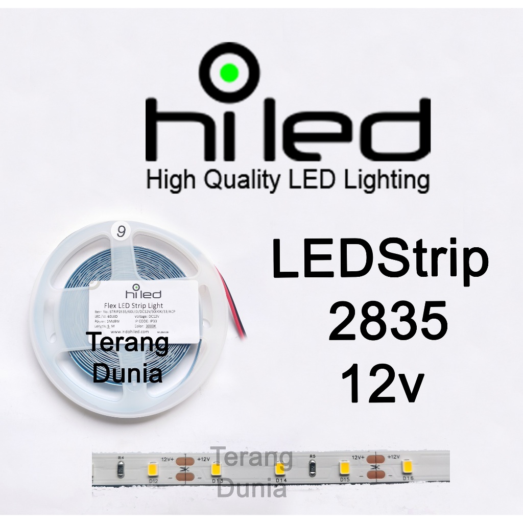 Jual Ledstrip Hiled 12v 2835 Striplight Hiled 2835 12v Lampu Selang ...