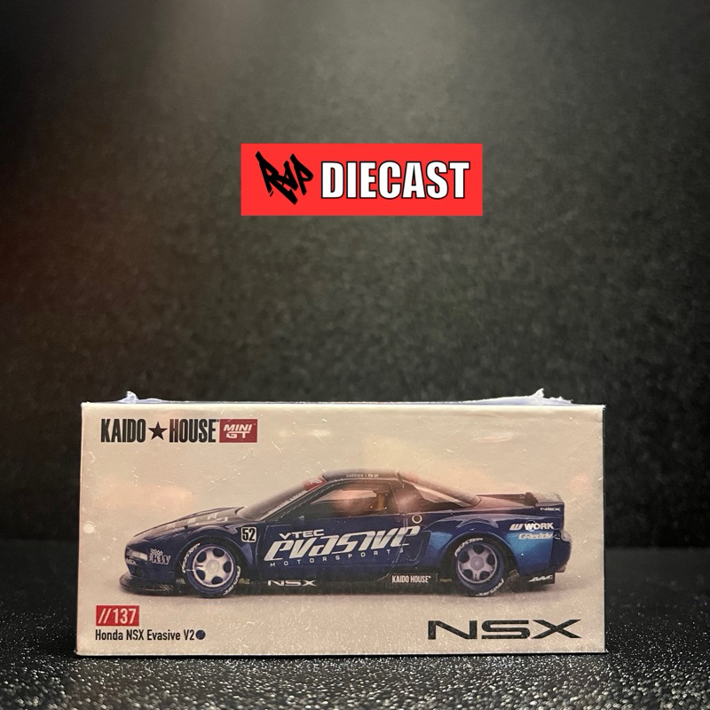 Mini-GT Kaido House Honda NSX VTEC Evasive V2 Blu 1/64 - Limited Edition Sigillata #KHMG137