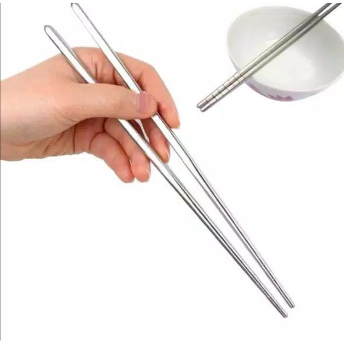Jual Sumpit Stainless Steel Sepasang Sumpit Stainless Tahan Karat ...