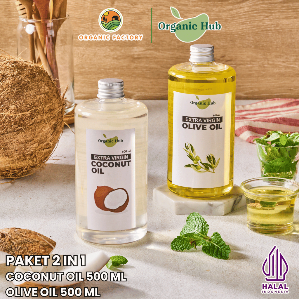 Jual Organic Hub Paket Hemat Minyak Zaitun Extra Virgin Olive Oil 500ml
