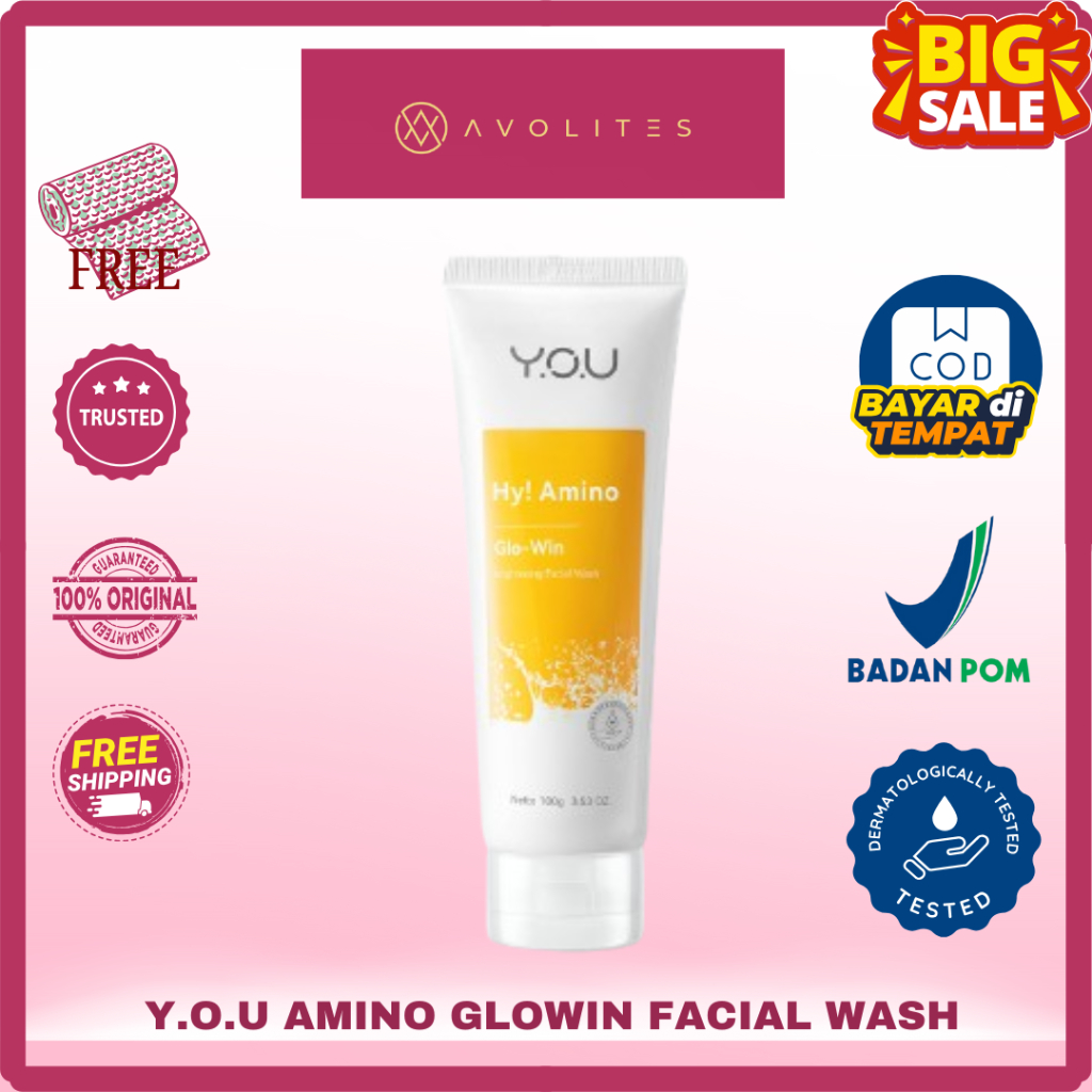 YOU Hy! Amino Glo-Win Brightening Facial Wash Sabun Cuci Muka