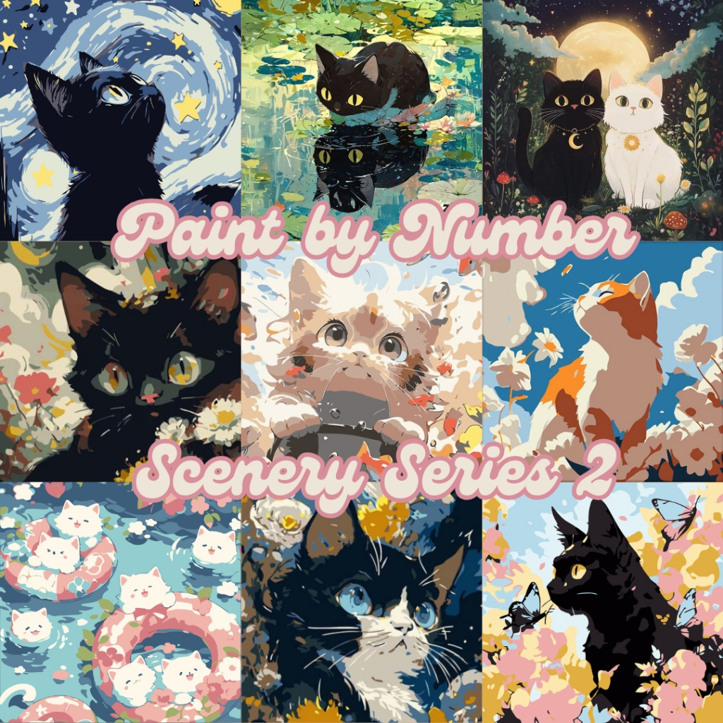 Jual Paint by number 20 x 20cm Canvas Paint By Number Kit Digital Oil ...