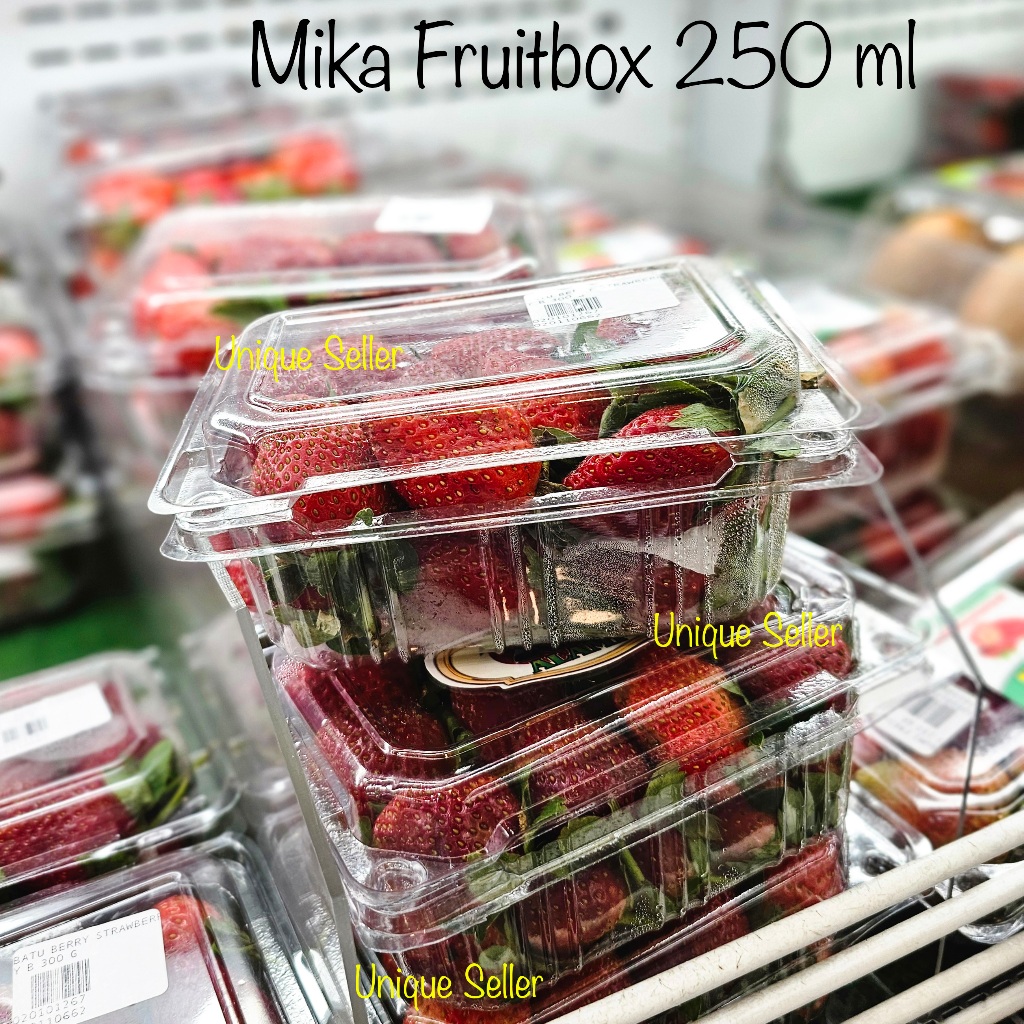 Jual [Isi25] Mika Strawberry 250 Gram M-STR-BR TX / Tempat Kotak Tray ...