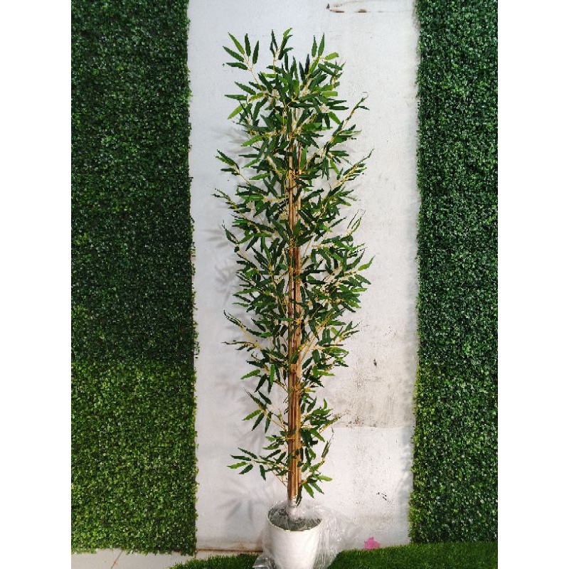 Pohon Bambu Artificial full daun atas dan bawah tinggi cantik utk ruangan anda