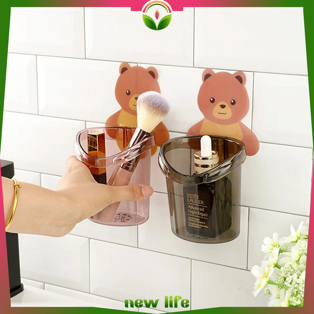 Jual Tempat Sikat Gigi Rak Tempel Dinding Motif Beruang Serbaguna ...