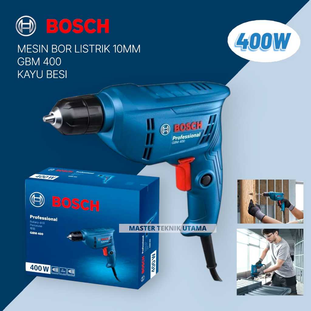 Jual Mesin Bor Tangan 10mm BOSCH NEW GBM 400 Drill Machine mesin bor ...