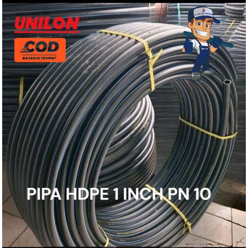 Jual PIPA HDPE UNILON 1 inch 32 MM PER 100 METER PN 10 | Shopee Indonesia