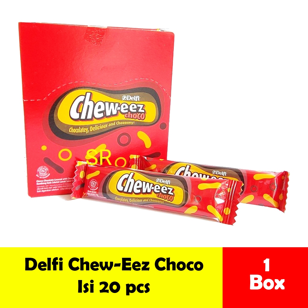 Jual Delfi ChewEez Chocolate Kemasan Box isi 20 pcs | Shopee Indonesia