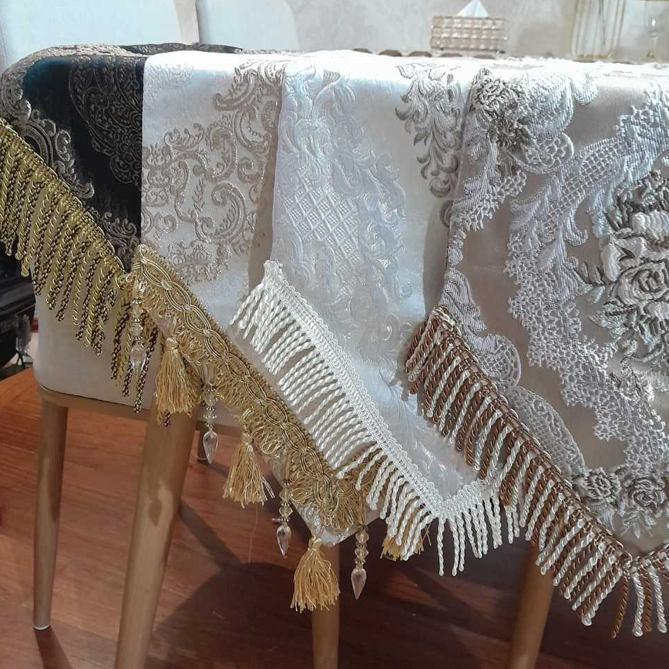 Jual Table Runner Premium Rumbai - Taplak Meja Tamu Panjang Mewah Belgi ...