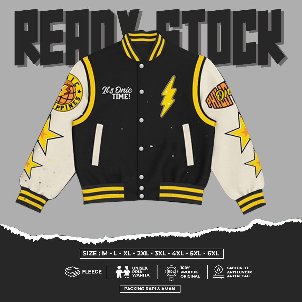 Jual JAKET MLBB / JAKET VARSITY MLBB / JAKET ONIC PH SEOSON 2024 /JAKET ...