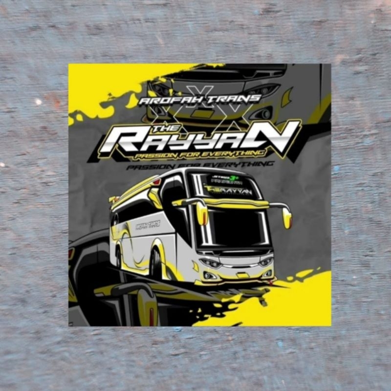 Jual Stiker bus THE RAYYAN isi 3 stiker Bis Bus Arofah trans The Rayyan ...