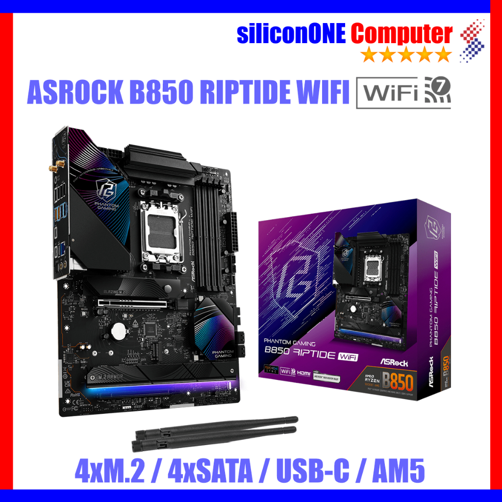 Jual ASRock B850 RIPTIDE WIFI AM5 DDR5 | Shopee Indonesia