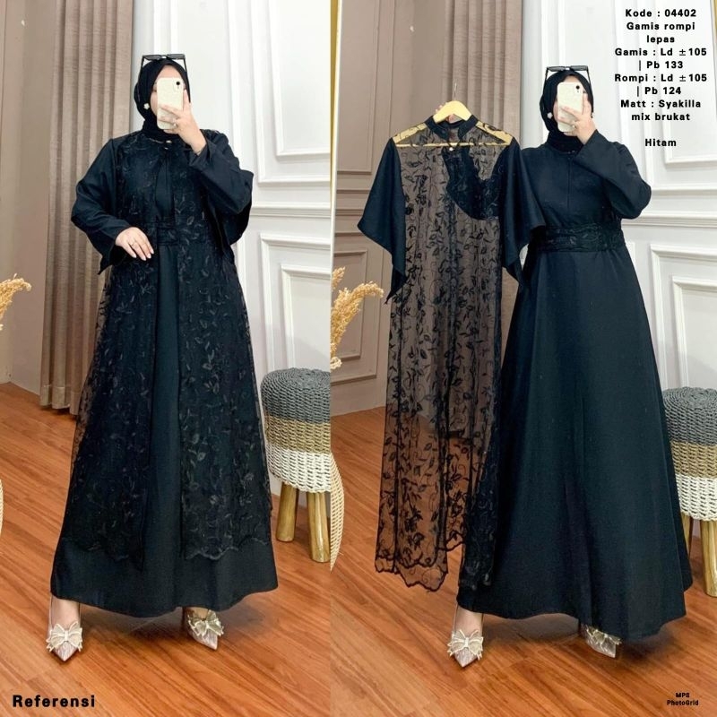 Jual 04402 GAMIS ROMPI LEPAS / GAMIS BRUKAT/ GAMIS MUSLIMAH / BAJU ...