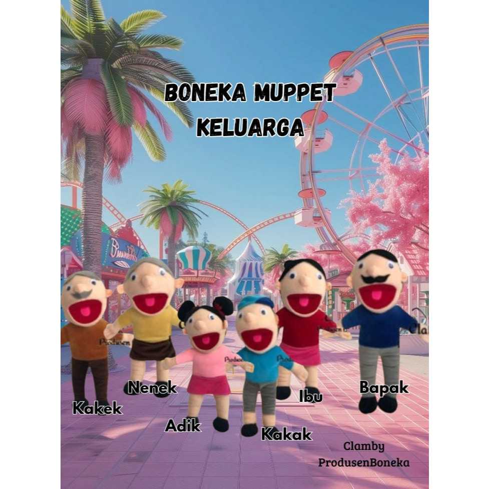 Jual Muppet Keluarga | Boneka Cablak Peraga Dongeng Mulut Gerak ...